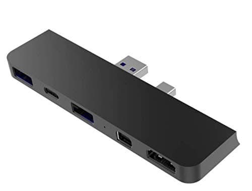 HyperDrive - USB-C Hub for Surface PRO - 5-in-2 for Microsoft Surface Pro 4/5/6 - HDMI 4K60Hz, USB-C 5Gbps, 2 x USB-A, MiniDP 4K60Hz - Black