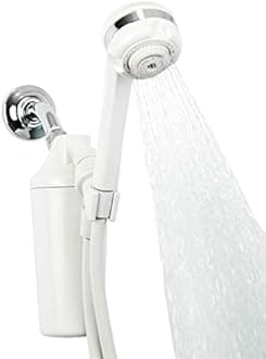 Aquasana Shower Filter | Dermatologist-recommended for softer, healthier skin & hair | Proven to reduce 90% of chlorine for 6 months | High pressure | Handheld wand shower head | AQ-4105