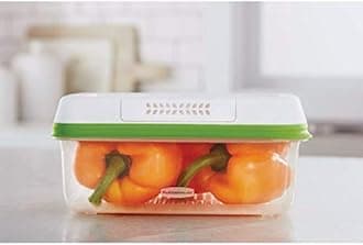 Rubbermaid FreshWorks Saver, Large Short Produce Storage Container, 11.3-Cup, Clear