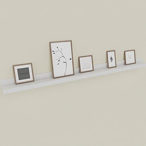 Wall Mounted Floating Shelf Display Ledge Shelf for Picture Frames Book (White_48")