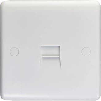 Eurolite Enhance White Plastic 1 Gang Tel Socket Master