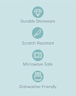 Stoneware Dinner Plates Set - Matte Black, 10.2" Lipped Edges, Dishwasher & Microwave Safe