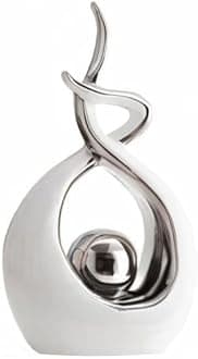 Home Decor Modern Abstract Art Ceramic Statue, Room Decor, Table decorations for Living Room Dining Room Office Centerpiece, 10.6" High