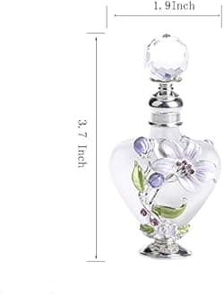 YUFENG Refillable Empty Flower Crystal Perfume Bottle Handmade Home Decor Lady Wedding Gift