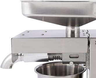 Commercial Automatic Oil Press Machine, 610W/110V Industrial Oil pressing machine Nuts Seeds Oil Presser Pressing Machine Cold Hot Press, All Stainless Steel High Oil Extractor