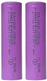 Vyomtics 3.7V 2200 mAh Rechargeable 18650 Li-Ion Battery Cell for CCTV and DIY Power Pack (2)