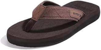 FITORY Men's Flip-Flops Thongs Comfort Slippers for Beach/Pool