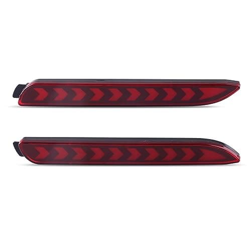 LED Rear Bumper Brake Tail Light Kit Dynamic Sequential Turn Signal Lamps for Toyota 2006-2014 Cmary,05-06 Wish,12-15 Innova,Lexus GX470 2003-2009