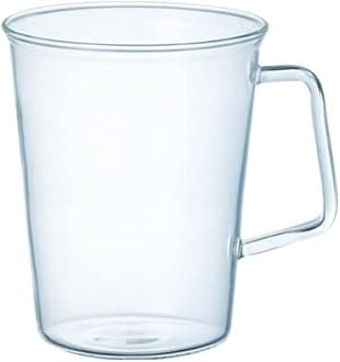 KINTO CAST 8436 Latte Mug, 15.2 fl oz (430 ml), Heat-resistant Glass, Microwave and Dishwasher Safe