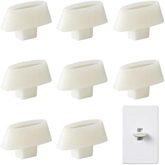 moonoom 8 Pcs Dimmer Replacement Knob, White Dimmer Slide Knobs, Light Switch Button Replacement for Easier Installation Non-Universal