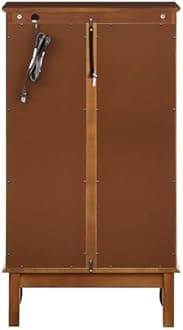 czczgx Curio Cabinet with Glass Doors, Lighted Curio Cabinet Glass Display Cabinet Case with Adjustable Shelves and Mirrored Back Panel t for Living Room, Bedroom, Dining Room (Oak, 3 Tier)