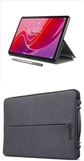 Lenovo Tab M11 11” Display, MediaTek Helio Octa-Core, 4GB RAM, 128GB SSD Tablet with Folio Case 13” Urban Laptop Sleeve for MacBook Air/Pro Water Resistant