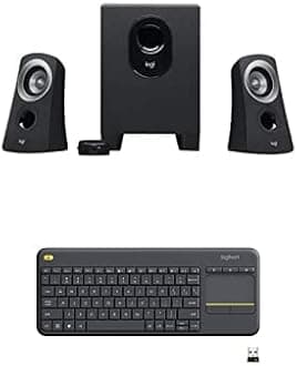 Z313 Speaker System Bundle K400 Plus Wireless Touch TV Keyboard with Easy Media Control and Built-in Touchpad