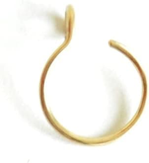 Faux Gold Filled Tiny Nose Rings Fake Body Jewelry No Piercing Needed