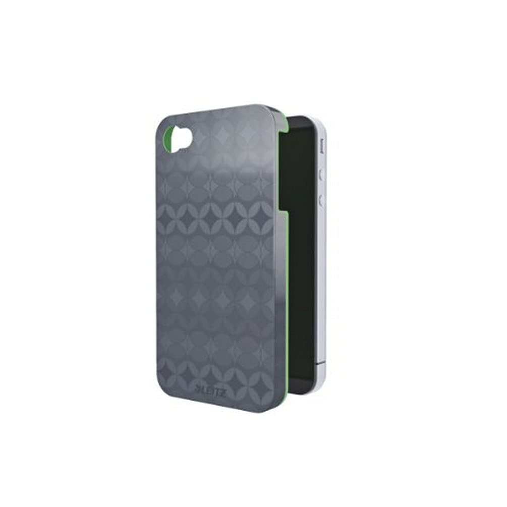 Leitz Retro Chic Case for iPhone 4/4S - Dark Grey/Apple Green