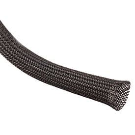1 Inch Flexo Clean Cut Braided Cable Sleeve - Black - 25 Feet
