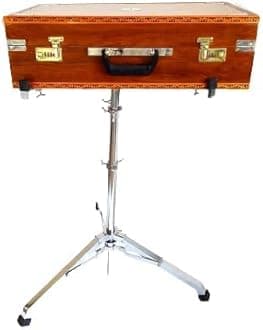 Harmonium Foldable Adjustable With 3 Different Height Steel Stand Suitable for all Octapads for Playing (45.7 x 17.8 x 12.7 Centimeters) -MMBH/STN-2 Brown