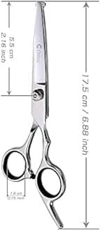 Chibuy Professional Dog Grooming Scissors Straight Cut with Safety Round Tips, 4CR Stainless Steel & Titanium Coated for Precise Cutting, for Professional Groomers & Home Use, for Dogs & Cats