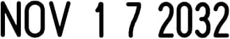 Trodat Date Stamp Printy 4820 Self Inking, Months in Letters, Imprint Black, 3/8” x 1-¼”