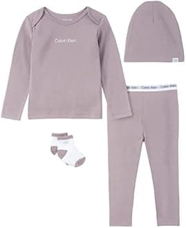Calvin Klein baby-girls Calvin Klein Organic Baby Essentials 4 Piece Essentials Set 4 Piece Essentials Set