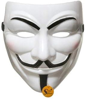 Sage Square Legendary Face Mask for Cosplay Theme Parties. (Vendetta White)