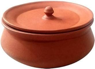 B S NATURAL Cool Terracotta 250ml Clay Curd Pots,Clay Crafts Clay Dahi Handi/Curd Pot with lid