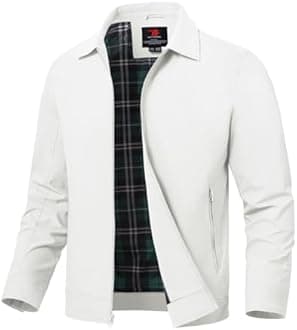 TBMPOY Men's Bomber Jackets Windproof Lightweight Track Jacket Windbreaker Golf Causal Outdoor Sportswear Coat