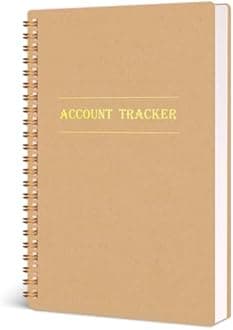 Koogel Accounting Ledger Book, Expense Tracker Notebook A5 Budget Bill Tracker Notebook for Home Budget Tracking Business Bookkeeping Personal Finance Planner, Income and Expense Log Book