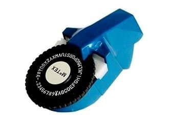 Motex E-101 Teal Embossing Label Maker with 1 Roll of Blue Tape