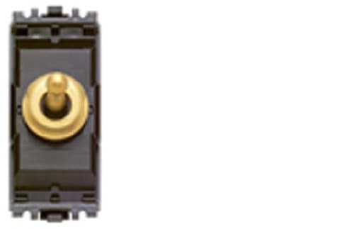 MK K14896 BBR Grid Plus 20A DP 1 Way Toggle Light Switch Module - Brushed Brass New