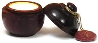 Natural Solid Perfume Body Musk In Wooden Jar - 6 gm (Jasmine)