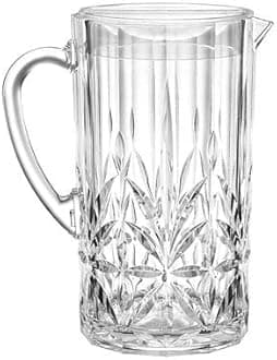 Lakeland Crystal-Look Acrylic Jug with Lid 2L – Shatter-Resistant Looks Like Expensive Crystal Glassware