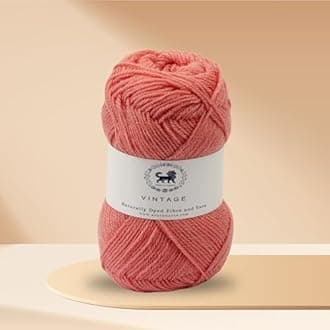 Nestnhaven Acrowools Vintage, Micro Soft, Hand Knitting and Crochet Yarn. Pack of 1 Ball - 100gms. Shade no - NNHV001 (Salmon) | (900 Gm)