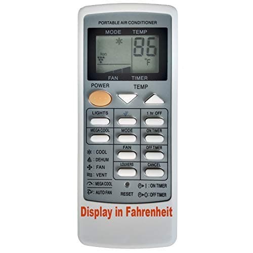 Replacement for Sharp Portable Air Conditioner Remote Control CRMC-A705JBEZ for CV-P09LX CV-P10LC CV-P10MC CV-P10NC CVP10NC-D CVP10NC-R CV-P10PC CVP10PC-D CVP10PC-R CV-P10RC (Display in Fahrenheit)