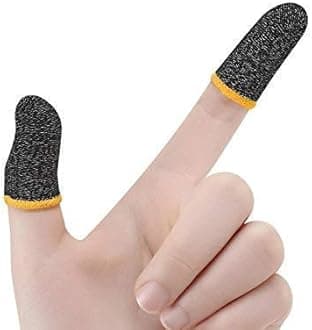 Inefable® Pubg Anti-Slip Thumb Sleeve, Increase Your Gaming Score Slip-Proof Sweat-Proof Professional Touch Screen Thumbs Finger Sleeve for Pubg Mobile Phone Game Gaming Gloves Multi Colour (1 Pair)