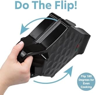 Bubble Waffle Maker- Electric Non stick Hong Kong Egg Waffler Iron Griddle (Black)- Ready in under 5 Minutes