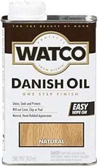 Watco 242219 Danish Oil Wood Finish, Low VOC, Pint, Natural