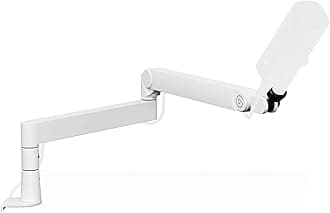 Wave Mic Arm Pro White - 360° Rotatable Low Profile Gas Spring Microphone Arm, Works Mics/Shure SM7B/HyperX QuadCast/Rode/Blue Yeti & more – For Broadcasting/Podcasting/Streaming
