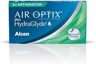 Air Optix Plus Hydraglyde for Astigmatism (Toric) Monthly Reusable Contact Lenses - Pack of 3 (BC 8.7mm, -3.75 Diopters, Cyl -1.25, Axis 180) From Alcon