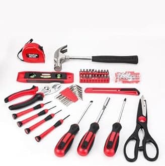 KingTool Home Repair Tool Kit - 149 Pieces Basic Home/Auto Repair Tool Set, General Mechanic Tool Set, General Household Tool Kit with Plastic Toolbox, Perfect for Homeowner, Office & College Repairs
