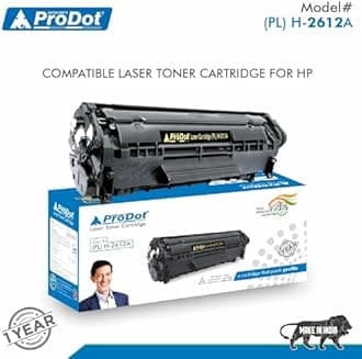 ProDot 12A Toner Cartridge Replaces HP Q2612A Canon 303/703/FX-9/FX-10 Compatible with HP 1010-1020/1022/1315-3030/M1005 Canon LBP2900/3000/L100 I 1500 Page Yield I 1 Year Warranty (5 PC)