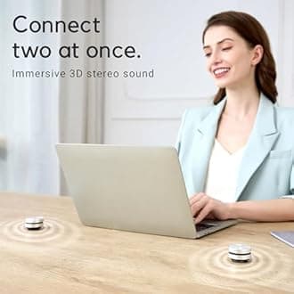 Anything Speaker - Portable Mini Bluetooth Speaker 2024 - Turn Anything Into A Speaker - Wireless Bone Conduction Induction Vibration + Gift Box - Travel-Sized, 360° Sound (Silver)