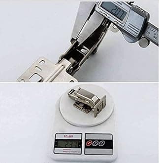 170 Degree Hinges Frameless Cabinet Door Hinges Hidden Hydraulic Adjustable Mounting Hinges Soft Closing Stainless Steel Buffer Damping Wardrobe, 1 Pair (Full Coverage) (2 Pair)