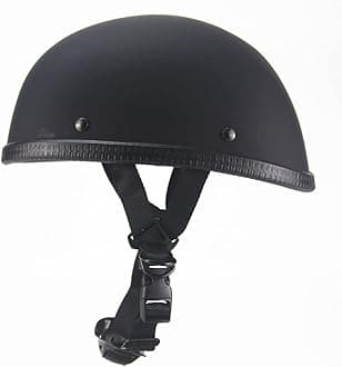 Small and Light Summer German Style Baseball Cap Motorcycle Half Helmet,Skull Cap Open Face Men and Women Helmet-DOT Approved,for Scooter Vespa Moped ATV Cruiser Jet Pilot Helmet-Matte-Small