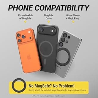 Scosche MagicMount MEMSVBK Elite2 Magnetic Phone Mount for MagSafe Mobile Devices, Car Vent Stand, 360° Adjustable Magnet Head, Cell Phone Holder Compatible with iPhone 14/13/12 & MagSafe Cases, Black