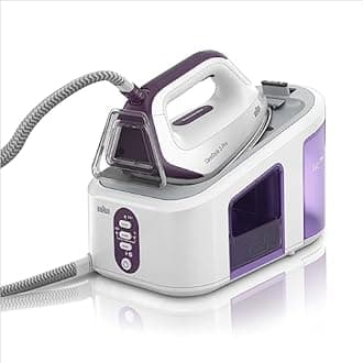Braun CareStyle 3 Pro IS 3155 VI Dampfbügelstation - Dampfbügeleisen mit FreeGlide-3D Bügelsohle, 2400 Watt, Pumpendruck 6,5 bar, Dampfstoß 430g/min, Vertikales Dampfen, 2 l Wassertank, Violett
