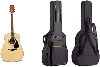 F310 - Full Size Steel String Acoustic Guitar - Traditional Western Body - Natural & CAHAYA 40 41 Inch Acoustic Guitar Bag Waterproof Guitar Case Gig Bag 8MM Padding, CY0152