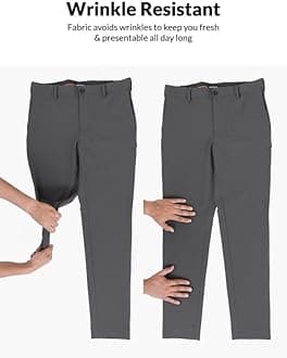 The Pant Project Stretchable Formal Pants for Plus Size Men | Stylish Slim Fit Luxury PV Lycra Men's Wear Trousers for Office or Party | Mens Fashion Dress Trouser Pant