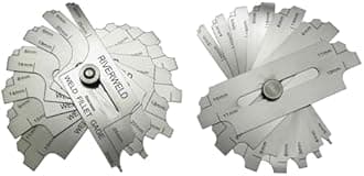 RIVERWELD 7pcs Fillet Weld Set Gauge RL Gauge Weld Inspection Test Ulner Metric