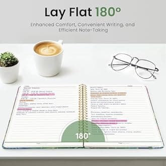 ZOTIA Lined Spiral Journal Notebook for Women, A5 College Ruled Journals for Writing, Hardcover Notebooks for Work, Note taking and Office School Supplies,140 Pages - Mystic Forest